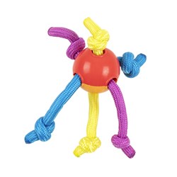 Dog Toy TPR Ball w Rope 20 x 7 x 1.5cm