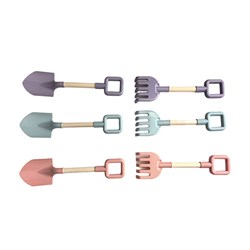 Toys Beach Shovel Rake Asst Cols 40x10cm