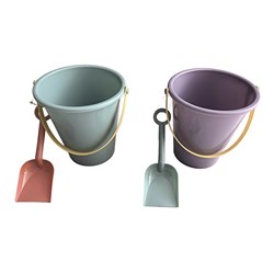 Toys Beach Bucket w Shovel Asst Cols 17x10.5x16.5cm