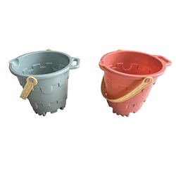 Toys Beach Bucket Asst Cols 18x11.5x17.5cm