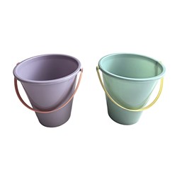 Toys Beach Bucket Asst Cols 22x13x23cm