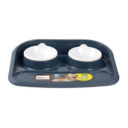 Bowls Pet Double Diner w Splash Guard