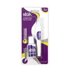 Correction Pen 7mL w Correction Fluid 15mL Set