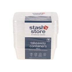 Container Takeaway Plastic Clear Lid 750ml 15pk