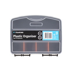 Organiser Plastic 190mm w 10 Compartments