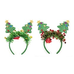 Headband Novelty Xmas Tree 2 Asst