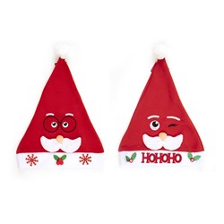 Hat Santa Xmas 28x38cm 2 Asst