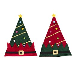 Hat Santa Xmas w Santa Belt 28x38cm 2 Asst