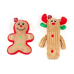 Dog Toy Xmas Plush 2 Asst