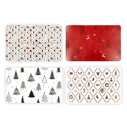 Xmas Placemat 45x30cm 4 Asst