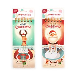 Book Xmas Notepad w Coil 2 Asst