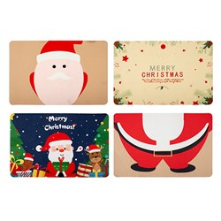 Xmas Door Floor Mat 4 Asst 40x60cm