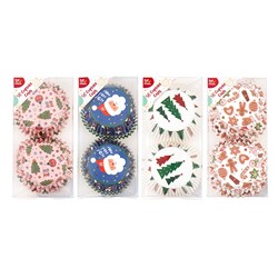 Xmas Cupcake Cases 50pk 4 Asst