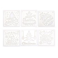 Xmas Stencil DIY 2pk Asst