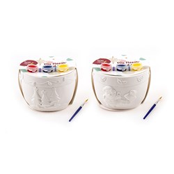 Terracotta Paint Your Own Xmas Flower Pot 2 Asst