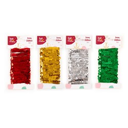 Gift Ribbon Xmas Glitter 5m 4 Asst