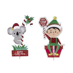 Decoration Sign Standing Paper EVA w Glitter 57.5x87cm 2 Asst