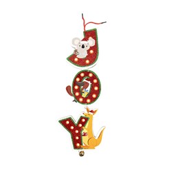 Decoration Xmas Hanging Sign Joy 17x46cm