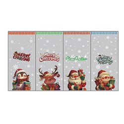 Candy Bag Xmas 30pk 12.5x27.5cm 4 Asst