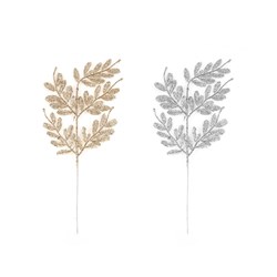 Decoration Xmas Ornaments Table Leaf 36cm 3 Asst