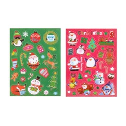 Stickers Xmas 3D 21x30cm 2 Asst
