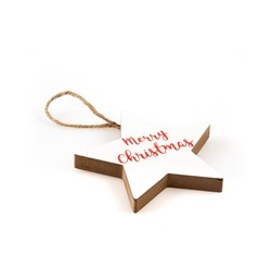 Decoration Xmas Ornaments Table Star MDF 13cm