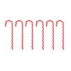 Decoration Xmas Ornaments Table Candy Canes 6pk 17cm