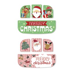 Printed Xmas PP Plate Bento 4 Section 24cm 2 Asst PDQ