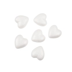Decoration Xmas Foam Cone DIY Heart 6pk 6cm