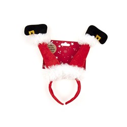 Headband Novelty Xmas w Santa Boots