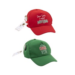 Xmas Cap Hat 30x19x10cm 2 Asst