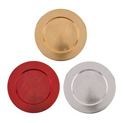 Plate Charger Round Xmas 32cm 3 Asst