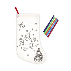 Xmas Canvas DIY Colour Stocking 41x25cm