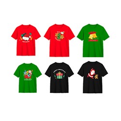 Clothing Xmas Shirt Tee 6 Asst Designs M L XL XXL