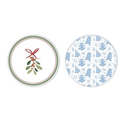 Printed Xmas RPET Plate 25cm 2 Asst PDQ