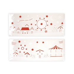 Stickers Window Xmas w Glitter 20x50cm 2 Asst