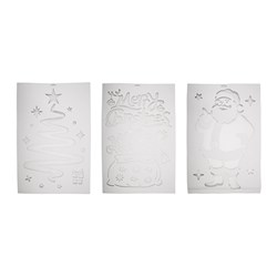Stickers Window Xmas Stencils 44x65cm 3 Asst