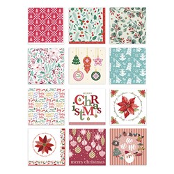 Paper Serviette Xmas 16gsm 20pk 33x33cm 12 Asst PDQ