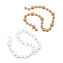 Garland Xmas w Bauble Foam 1.2M 2 Asst Cols