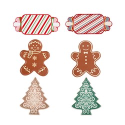 Printed Xmas Metal Plate Asst Design & Cols 6 Asst