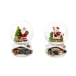 Xmas Novelty Snow Globe 8cm 2 Asst PDQ