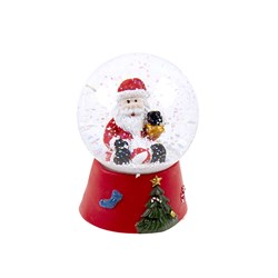 Xmas Novelty Snow Globe 8cm w Light BO PDQ