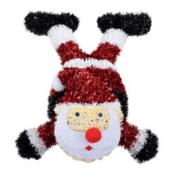 Decoration Sign Standing Xmas Tinsel Handstand Santa
