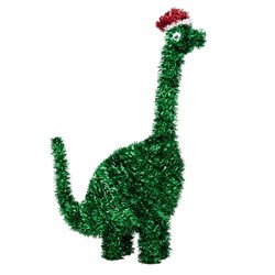 Decoration Xmas Table Tinsel Dinosaur 35cm