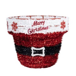Decoration Xmas Table Tinsel Candy Boot Bowl Basket