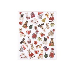 Stickers Xmas Pet Asstd 108pc