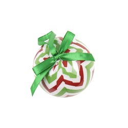 Decoration Xmas Bauble w Print 7.5cm PDQ