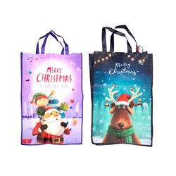 Storage Bag Xmas Non Woven Jumbo 60x40x16cm 2 Asst