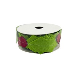 Grumble Xmas Gift Ribbon Leaf 3.8cmx4.5M