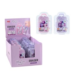 Lazy Star Eraser Set 12pk Unicorn Design Asstd in SRT